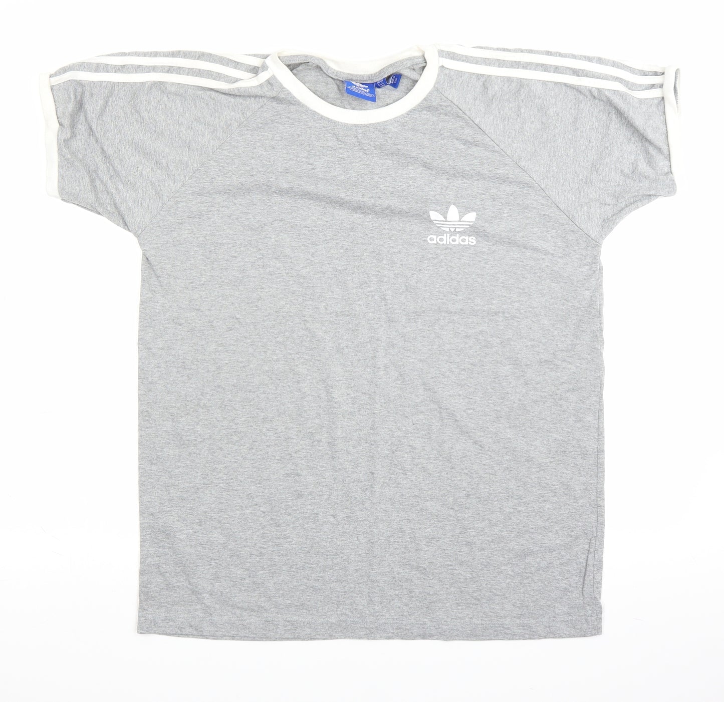 adidas Mens Grey    T-Shirt Size L