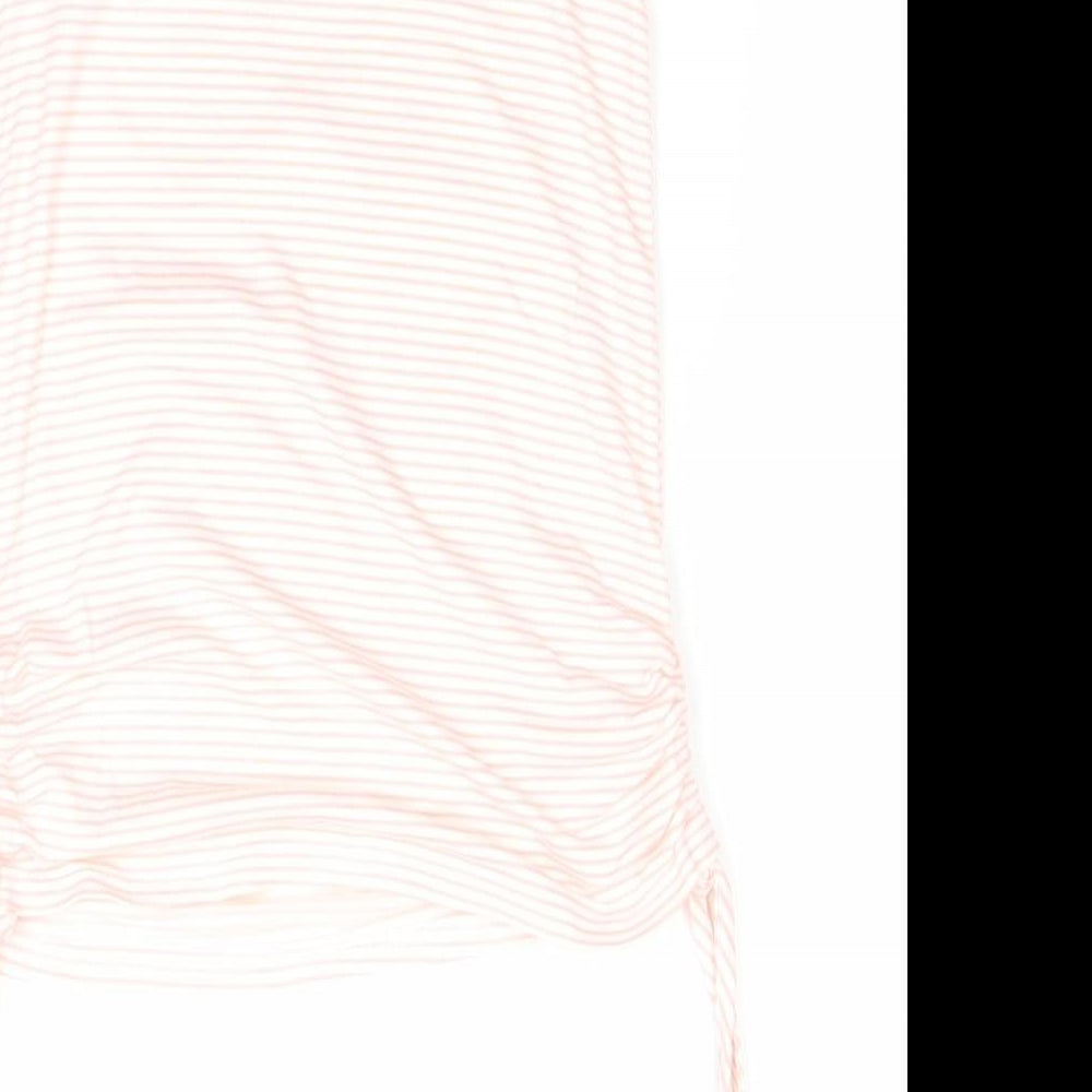 Btween Girls Orange Striped  Basic T-Shirt Size 6 Years  - rabbit