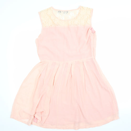 Pussycat London Womens Pink   Fit & Flare  Size 12