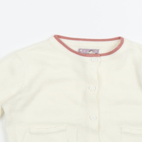 Unicorn Magic Girls White  Knit Cardigan Jumper Size 5-6 Years