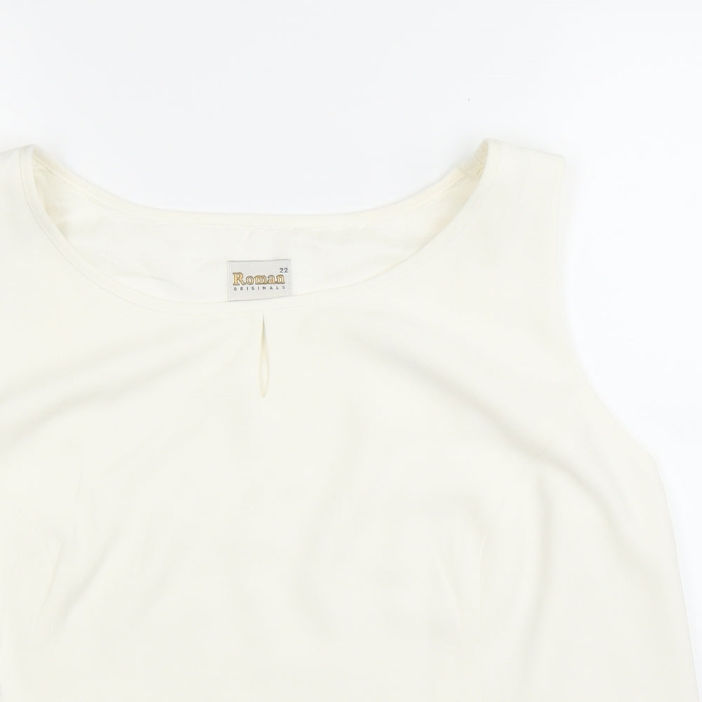 Roman Originals Womens White   Basic Blouse Size 22