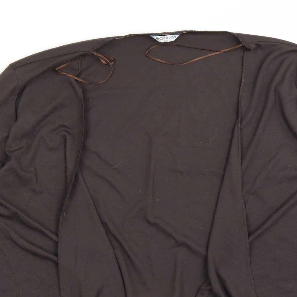 Editions Womens Brown   Cardigan Jumper Size 22