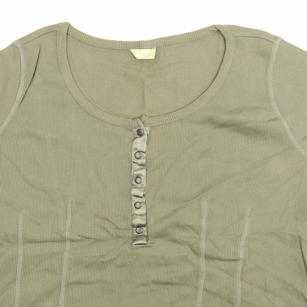 Agenda Womens Green   Basic T-Shirt Size 18