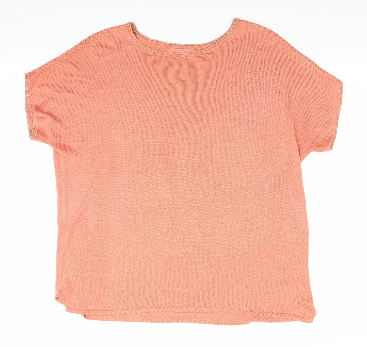 NEXT Womens Orange  Knit Pullover Jumper Size 14
