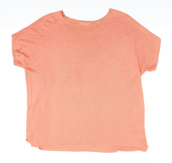 NEXT Womens Orange  Knit Pullover Jumper Size 14