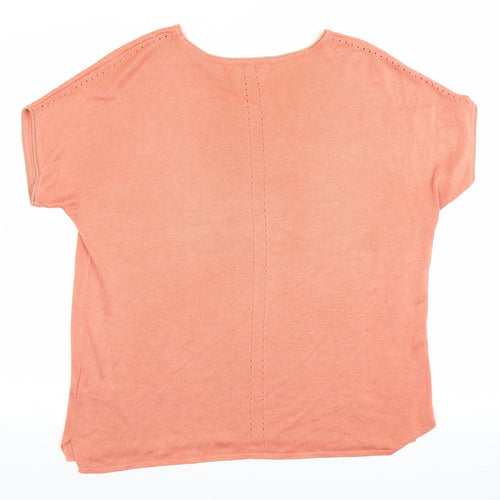 NEXT Womens Orange  Knit Pullover Jumper Size 14