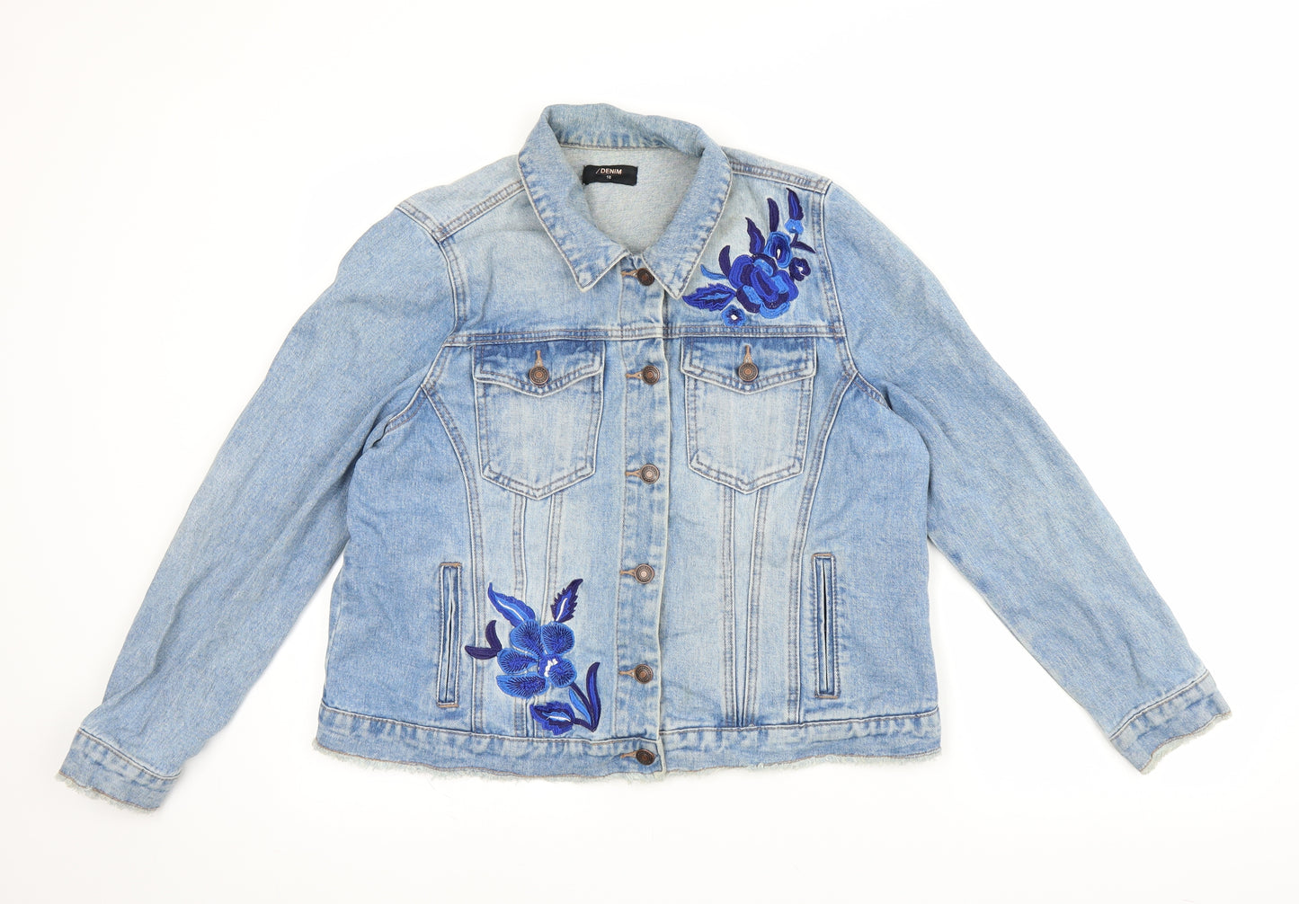 /Denim Womens Blue  Denim Jacket  Size 16