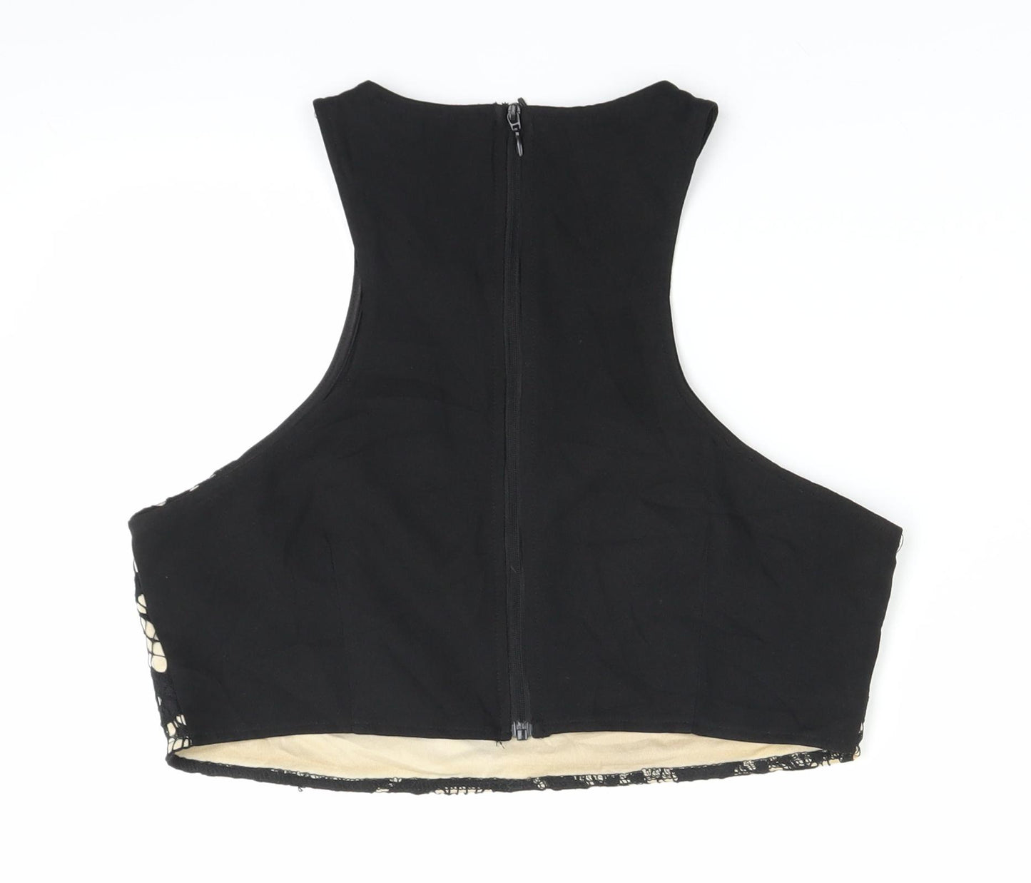 Missguided Womens Black   Cropped Blouse Size 12