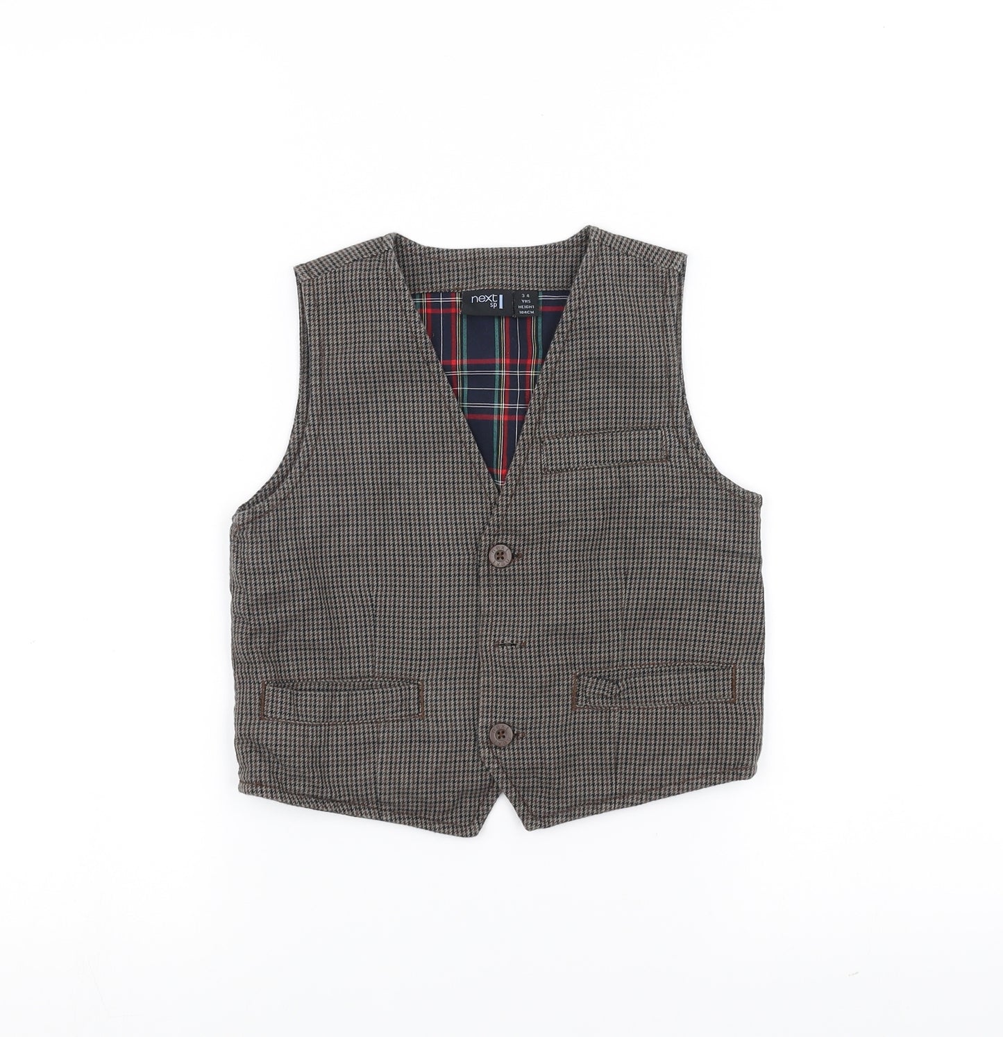 NEXT Boys Brown   Jacket Waistcoat Size 3-4 Years