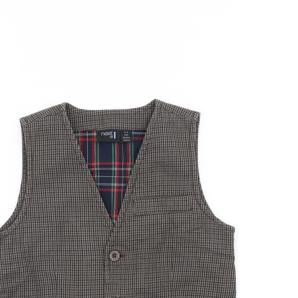 NEXT Boys Brown   Jacket Waistcoat Size 3-4 Years