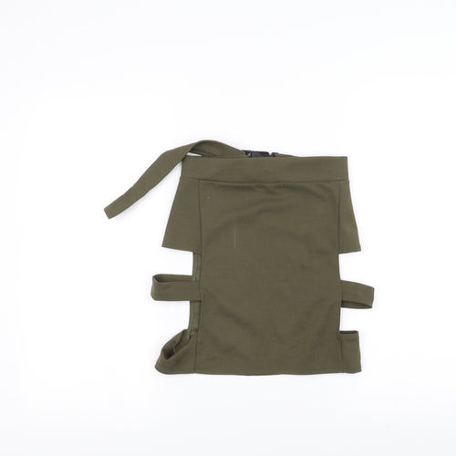 PRETTYLITTLETHING Womens Green   A-Line Skirt Size 8