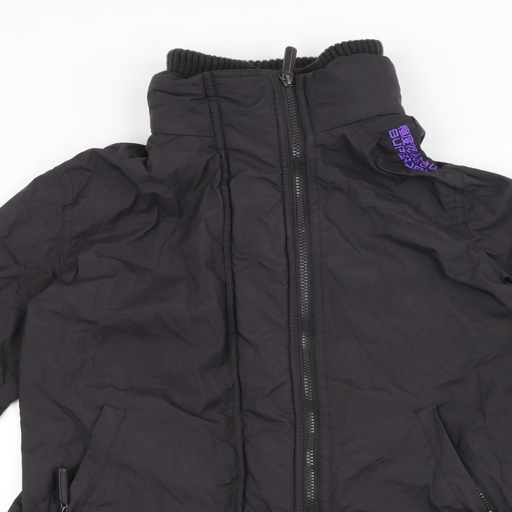 Superdry Womens Black   Parka Coat Size L