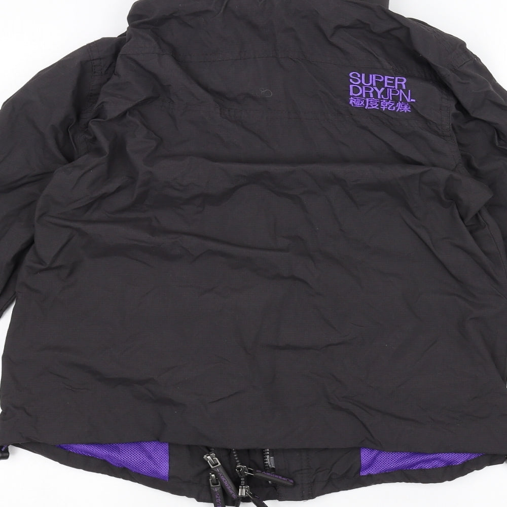 Superdry Womens Black   Parka Coat Size L