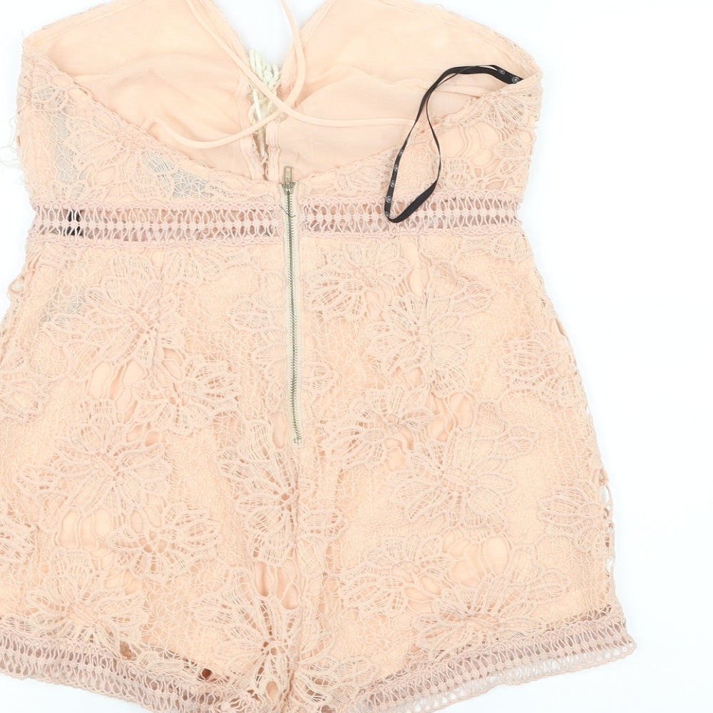 Missguided Womens Pink   Bodysuit One-Piece Size 10