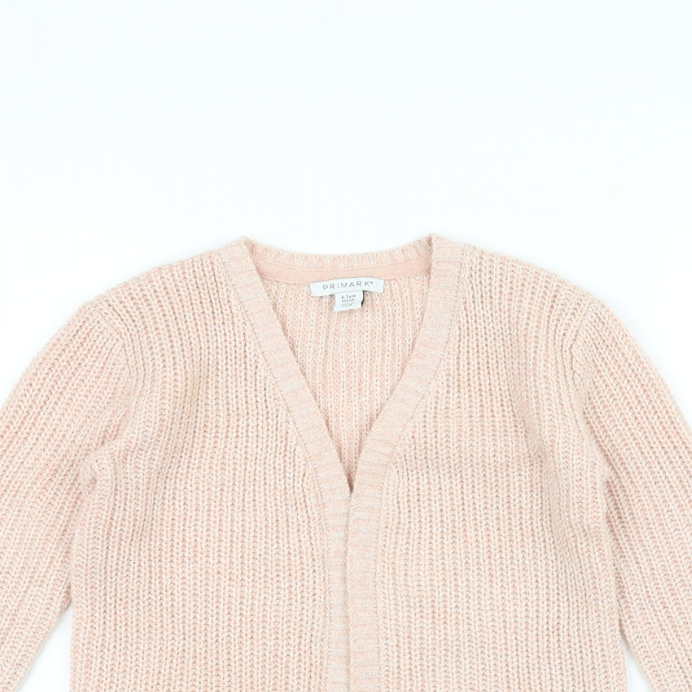 Primark Girls Pink  Knit Jacket  Size 6-7 Years