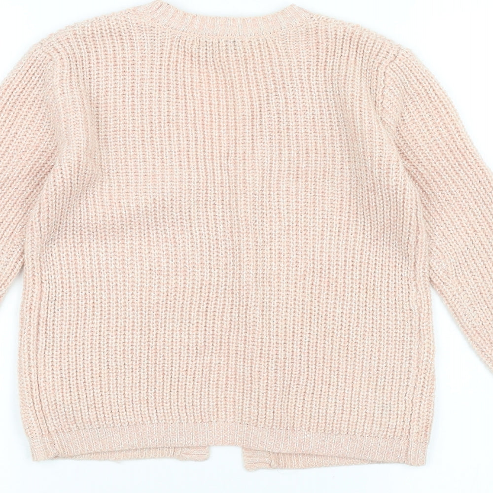 Primark Girls Pink  Knit Jacket  Size 6-7 Years