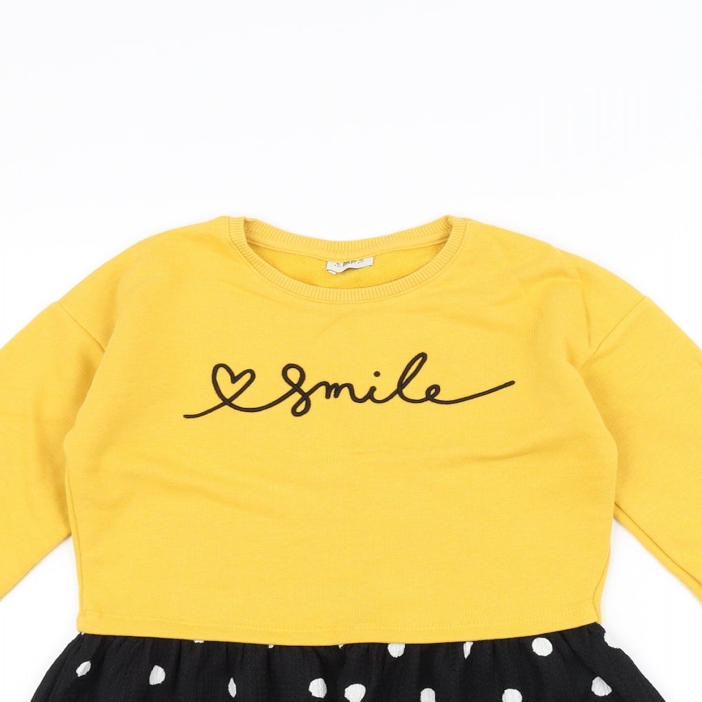 F&F Girls Yellow   Jacket Dress  Size 6-7 Years