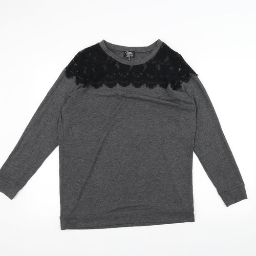 Gypsy Heart Womens Grey   Pullover Jumper Size M