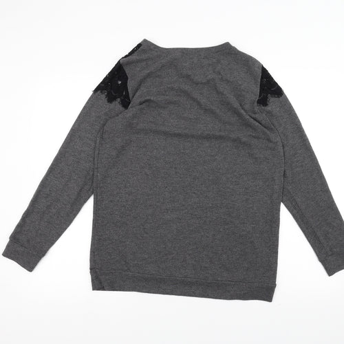 Gypsy Heart Womens Grey   Pullover Jumper Size M