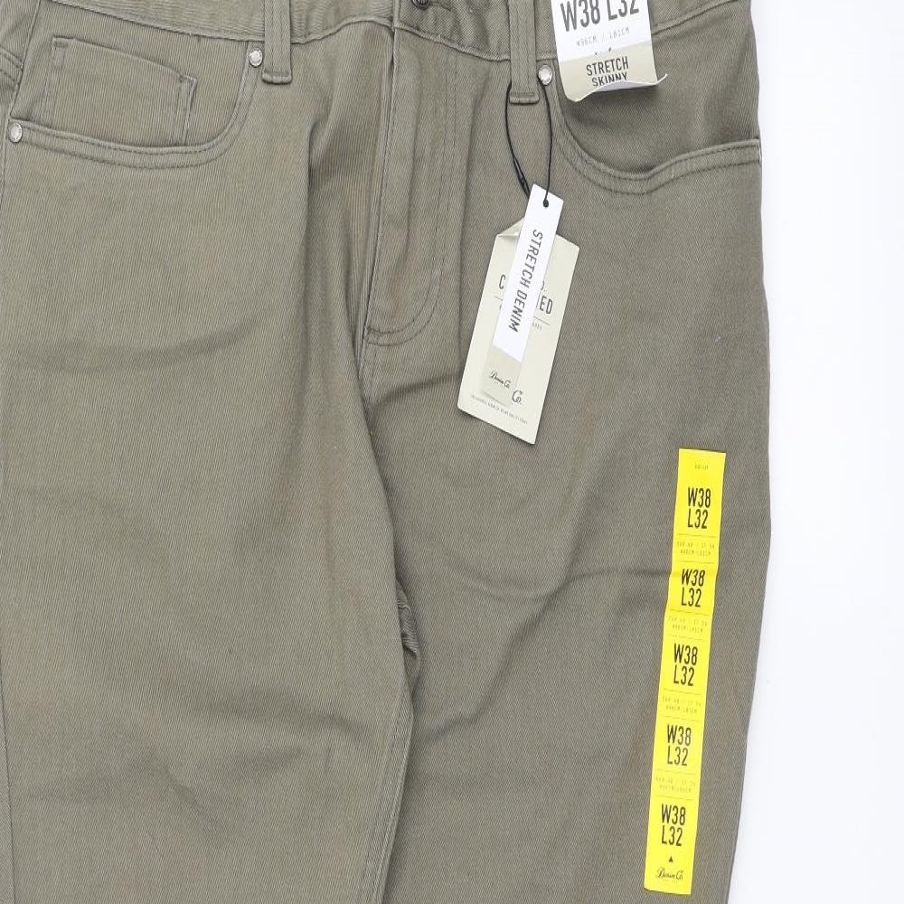 denim Co Mens Brown   Straight Jeans Size 38 L32 in