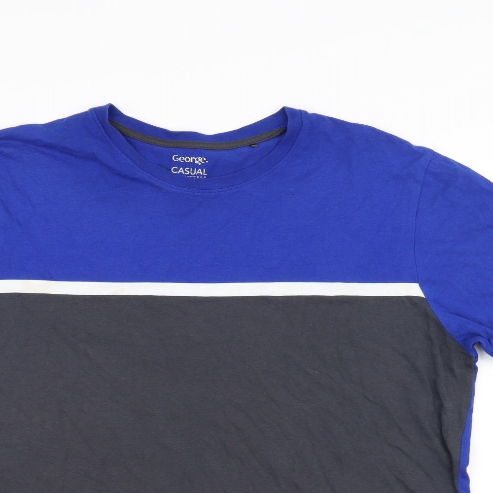 George Mens Blue    T-Shirt Size L