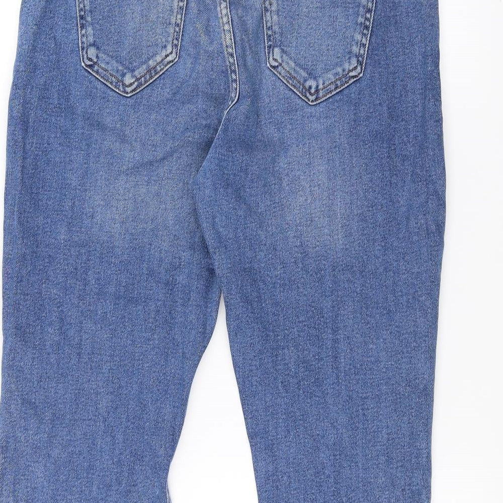 New Look Womens Blue  Denim Cropped Trousers Size 14 L24 in