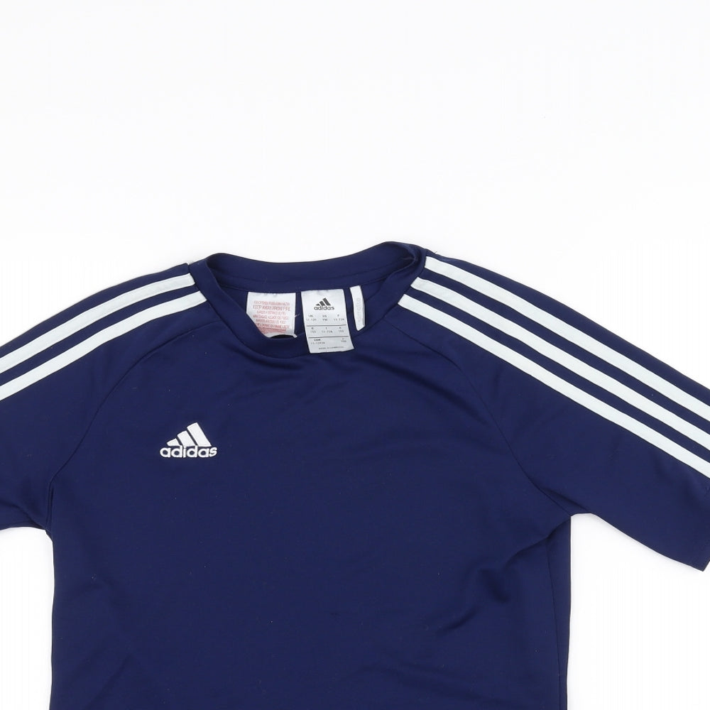 adidas Boys Blue   Basic T-Shirt Size 11-12 Years