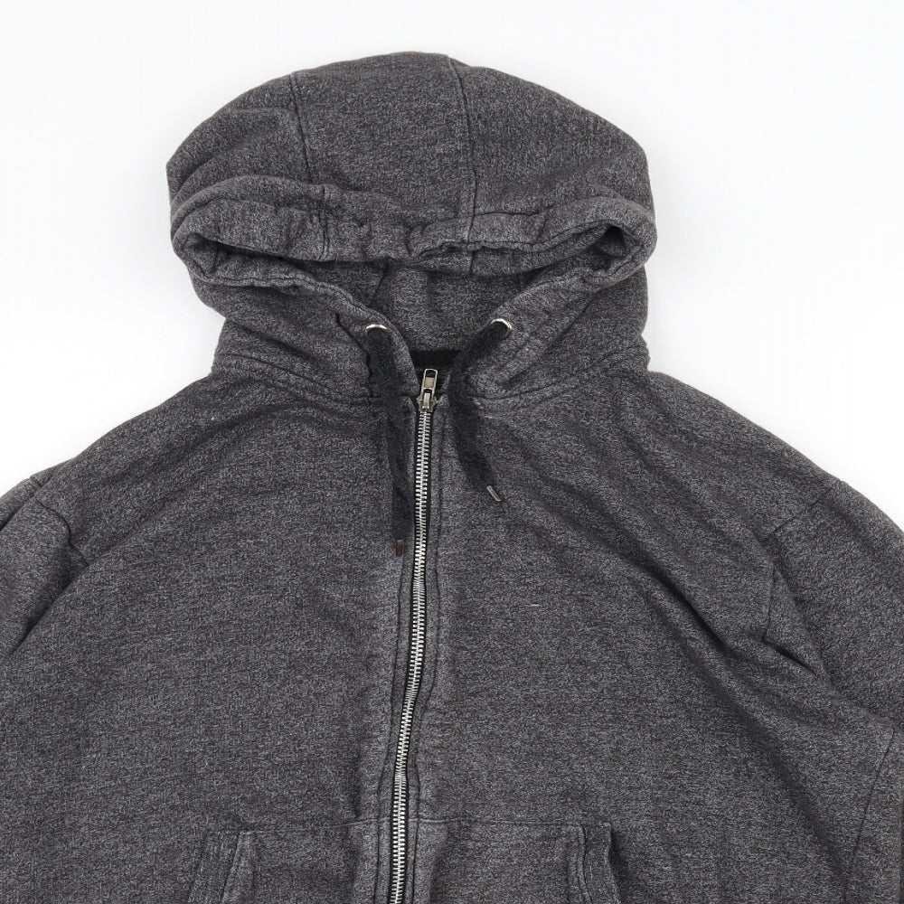 Peacocks Mens Grey   Full Zip Hoodie Size M
