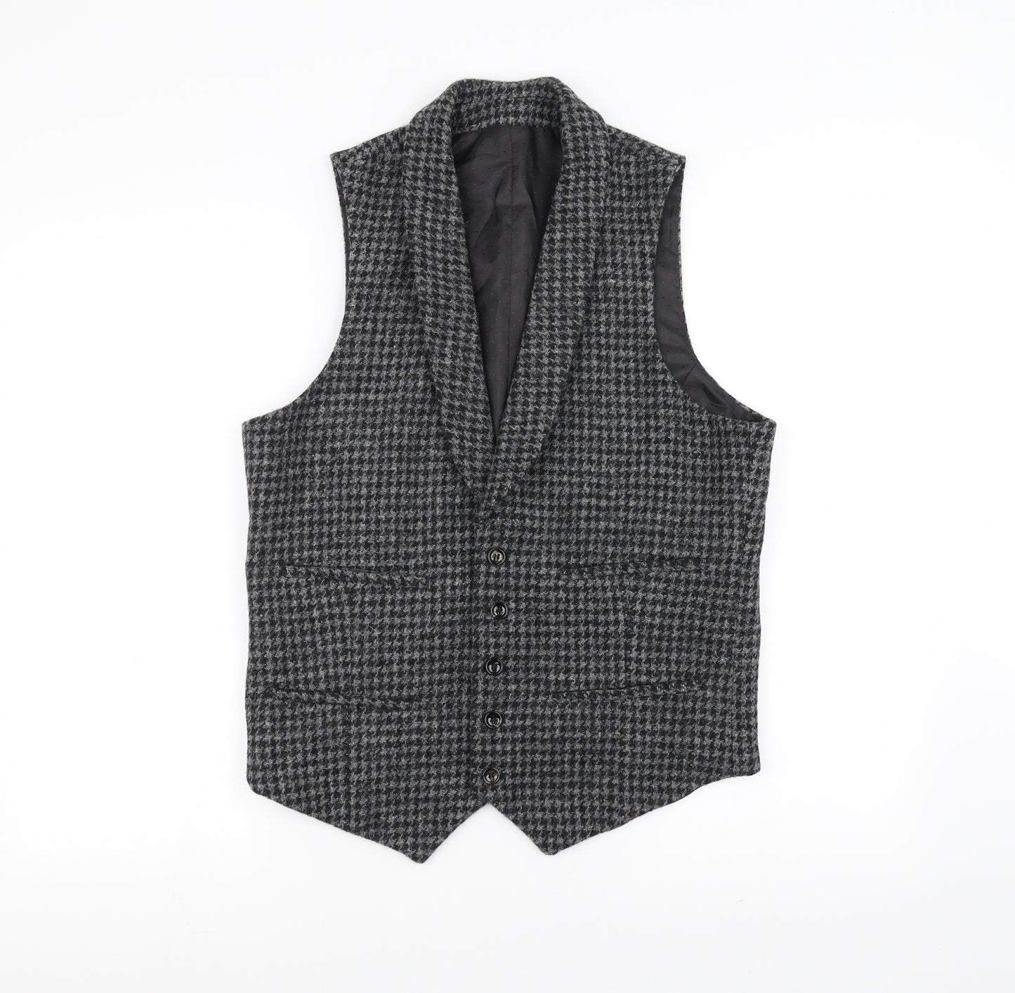 ASOS Mens Black   Jacket Suit Waistcoat Size 38