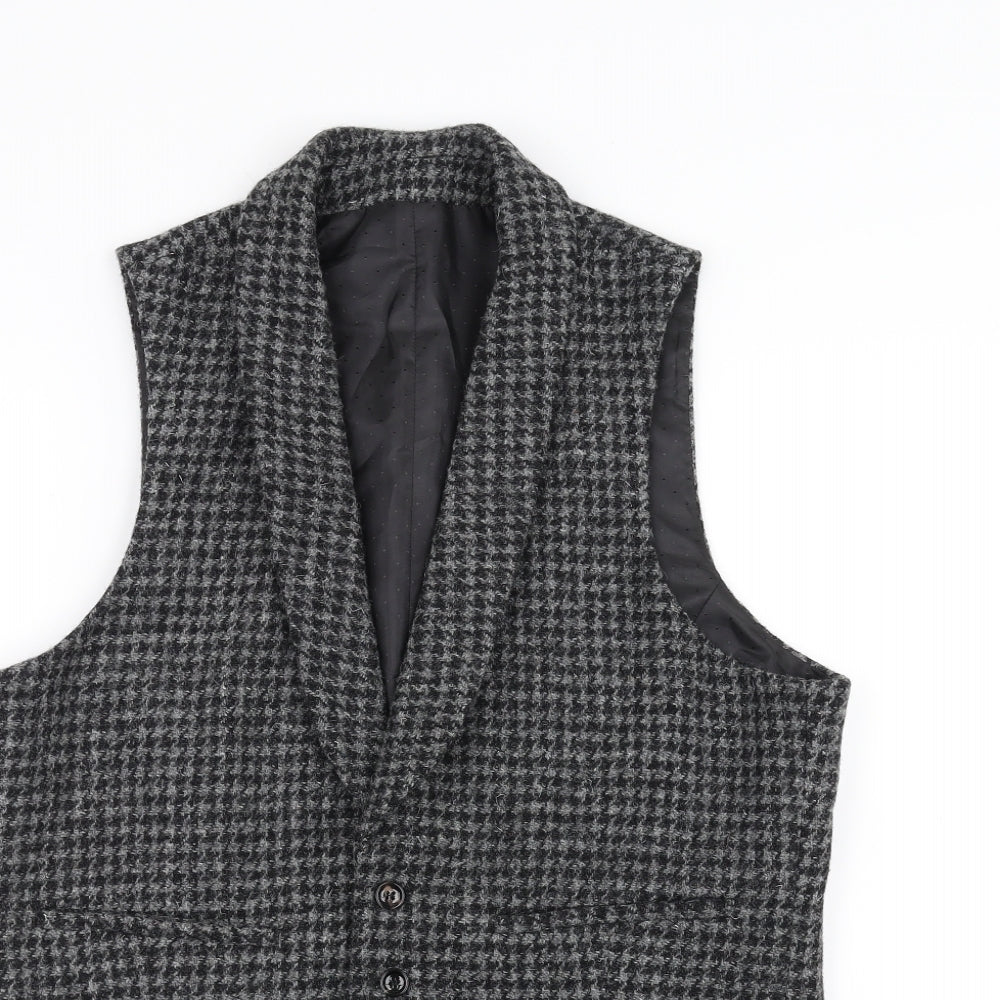 ASOS Mens Black   Jacket Suit Waistcoat Size 38