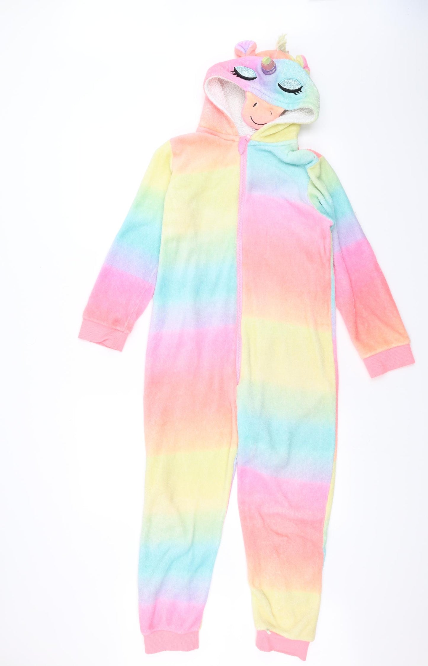 Primark Girls Multicoloured Solid  Top One Piece Size 10-11 Years  - UNICORN