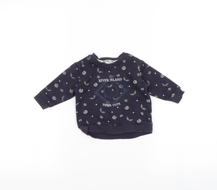 River Island  Blue   Pullover Jumper Size 0-3 Months