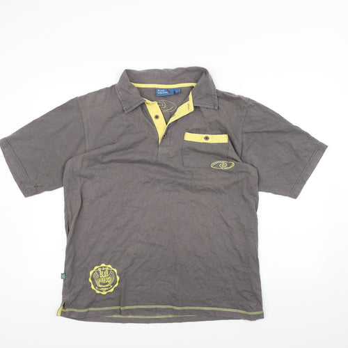 Blue Wahoo Mens Brown    Polo Size M