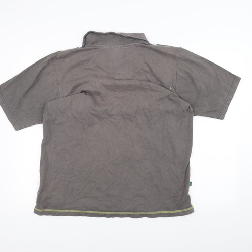Blue Wahoo Mens Brown    Polo Size M