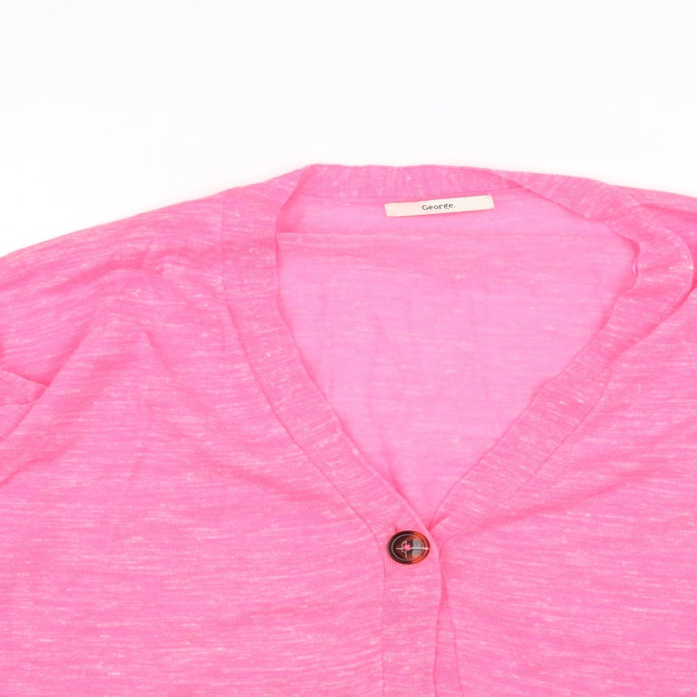 George Womens Pink   Cardigan Jumper Size 18