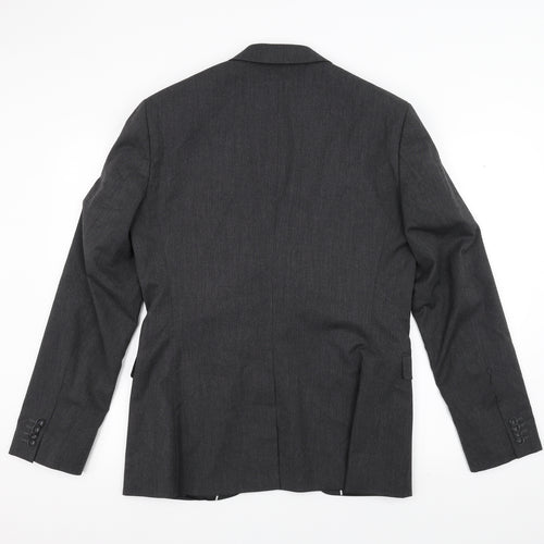Topman Mens Grey   Jacket Suit Jacket Size 38