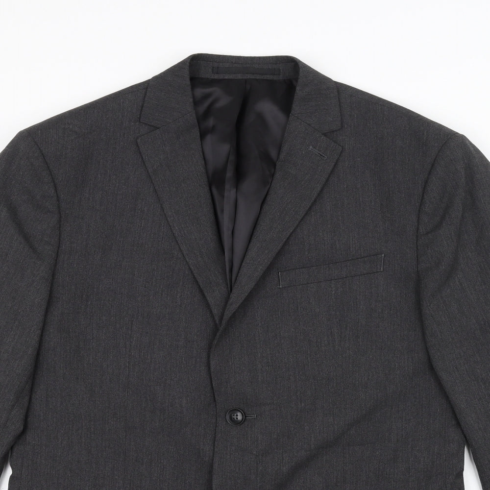 Topman Mens Grey   Jacket Suit Jacket Size 38