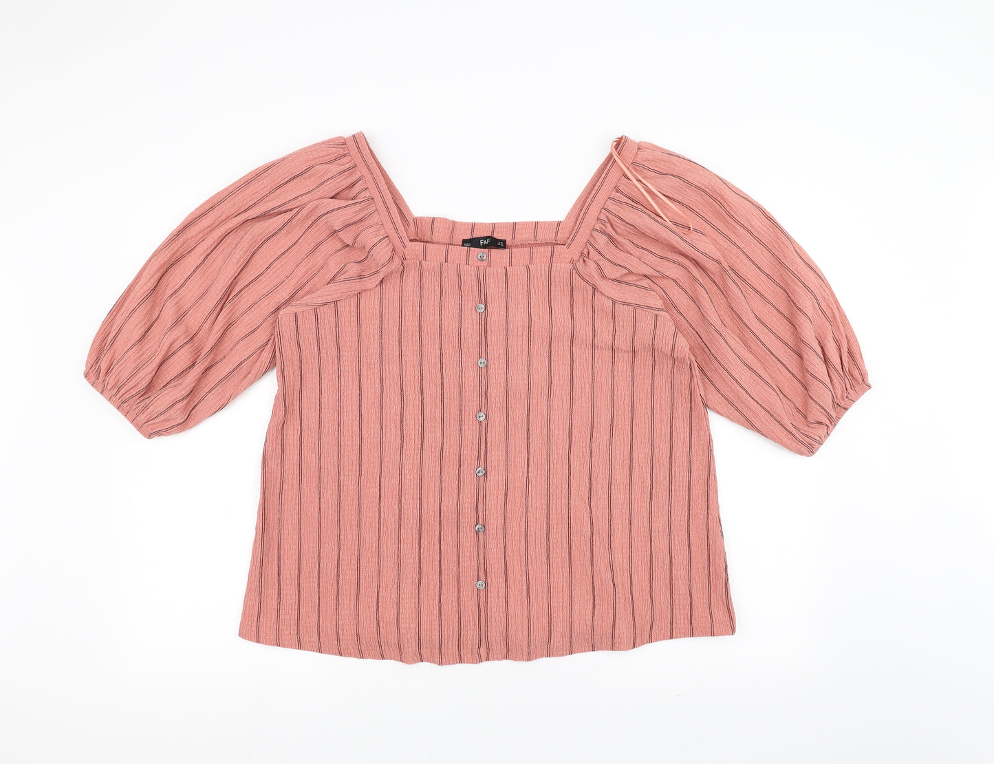 F&F Womens Pink   Basic Blouse Size 14