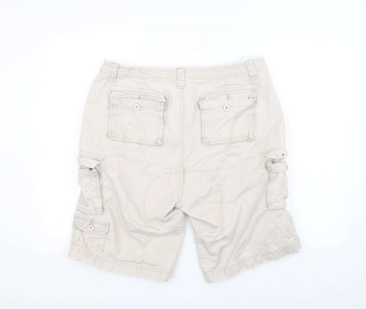 DUNNIES Mens White   Cargo Shorts Size 36