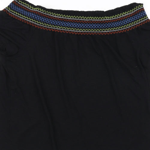 Papaya Womens Black   Basic T-Shirt Size 14