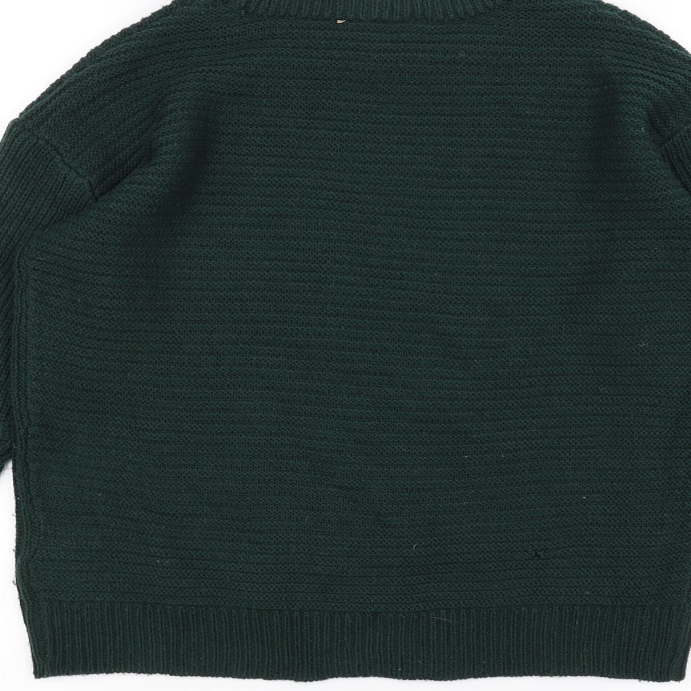 Dorothy Perkins Womens Green  Knit Pullover Jumper Size 8