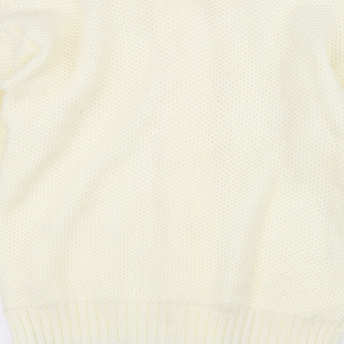XYZ Womens White  Knit Jacket Coatigan Size L