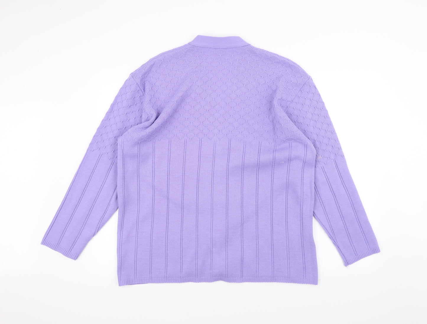 Capers Womens Purple  Knit Jacket Coatigan Size 2XL