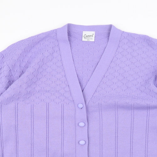 Capers Womens Purple  Knit Jacket Coatigan Size 2XL