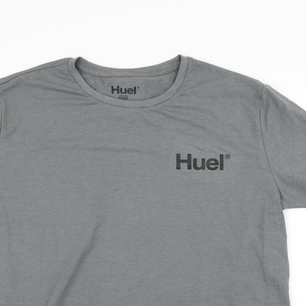 Huel Mens Grey    T-Shirt Size 2XL