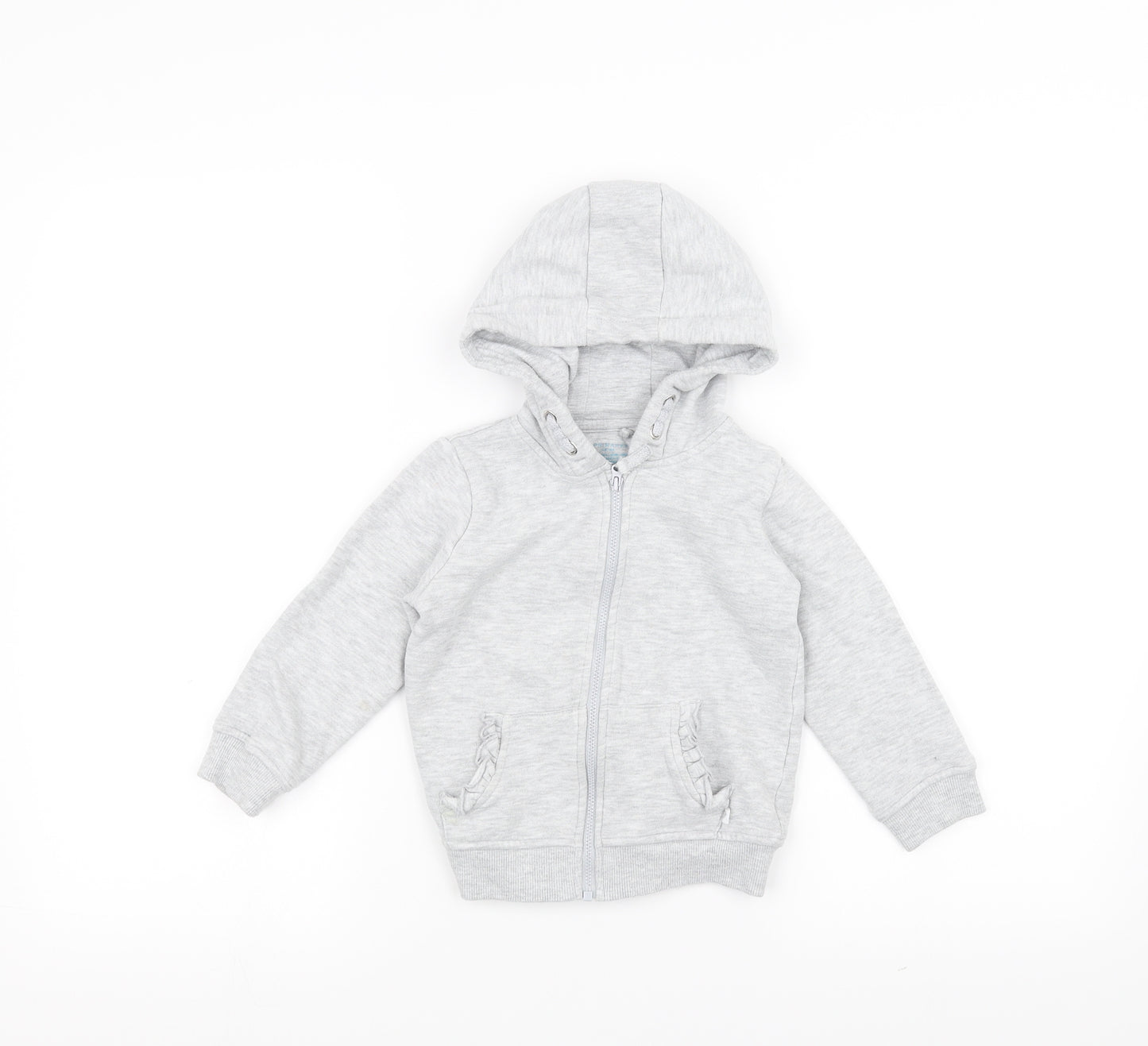 Primark Boys White   Full Zip Hoodie Size 3-4 Years