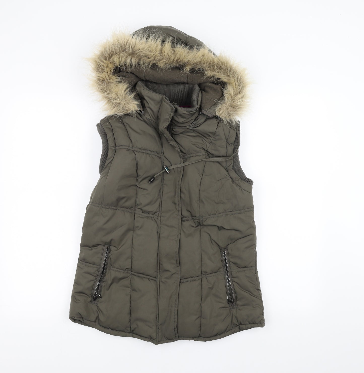 TU Womens Green   Gilet Coat Size 8
