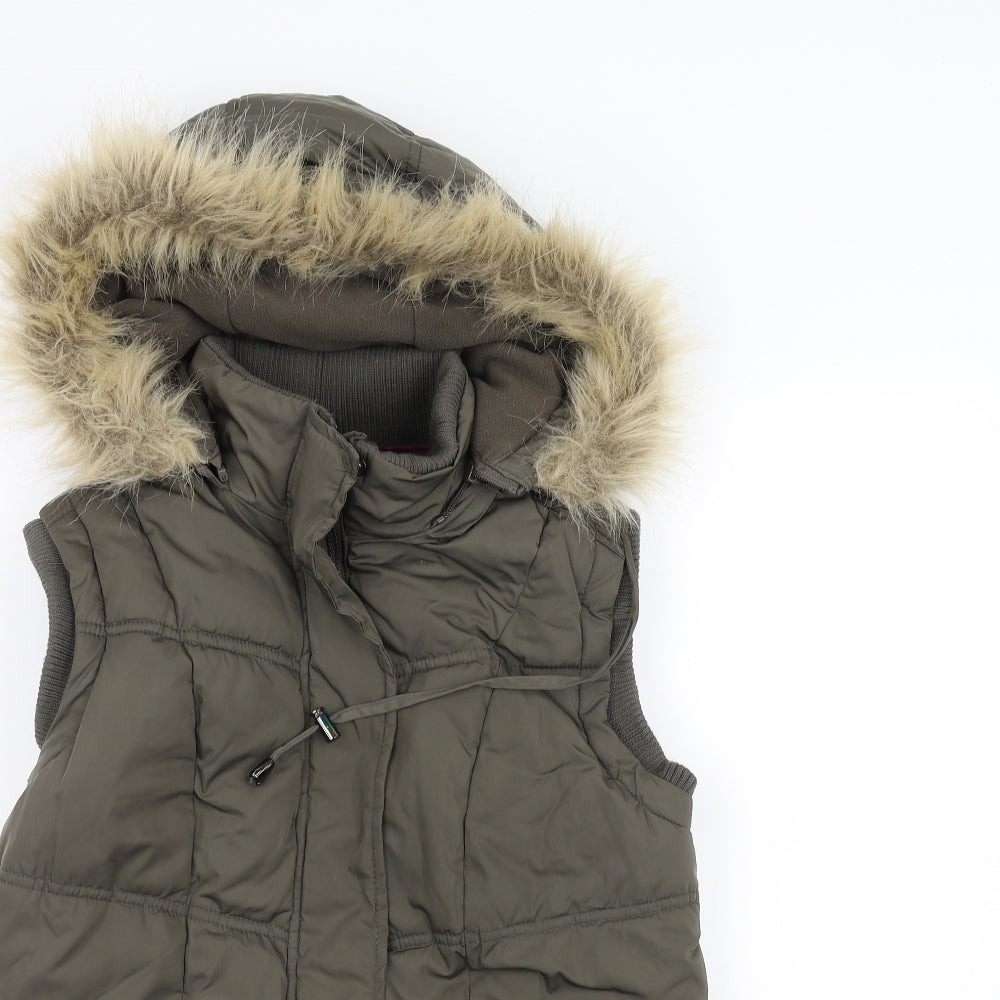 TU Womens Green   Gilet Coat Size 8