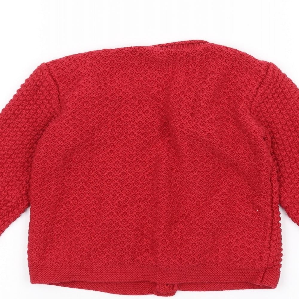 TU Girls Red  Knit Jacket Coatigan Size 4-5 Years