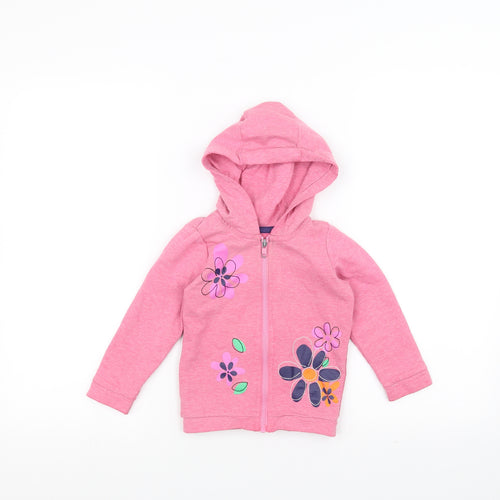 Nutmeg Girls Pink   Full Zip Hoodie Size 2-3 Years